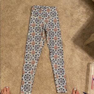 DYI blue mosaic print leggings size small